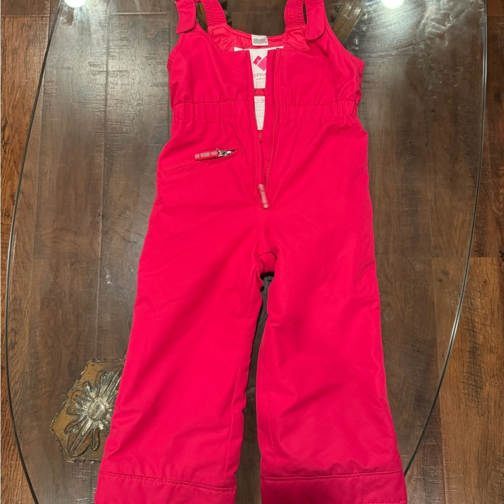 Kids Pink Snow Bib